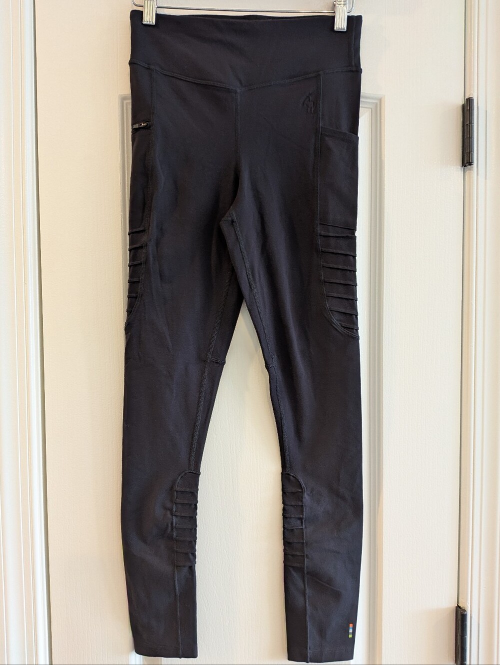 Smartwool Merino Sport Moto Tights Leggings Black Hiking Outdoors Stretch Size S